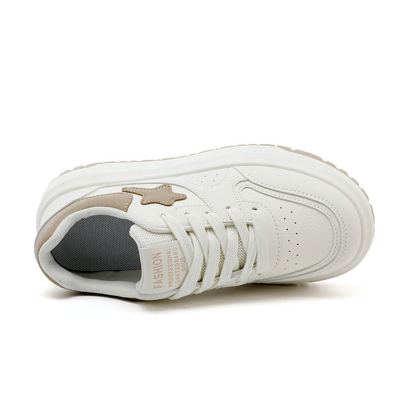 Damen Sportliche Sneakers mit hohem Plateau und atmungsaktivem Obermaterial