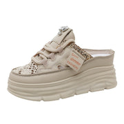 Damen Plateauschlüpfschuhe mit modischem Glitzer-Design