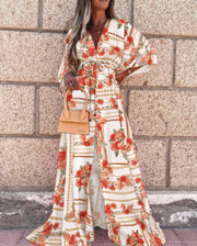 Elegantes Kurzarm Kleid für Schwingende Tänze