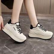 Damen Komfortable Plateau-Sneaker mit warmem Innenfutter