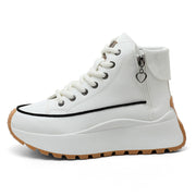 Damen High-Top Sneakers mit elegantem Reißverschluss und dämpfender Laufsohle