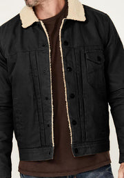 Herren Fleece gefütterte Bikerjacke Aliams