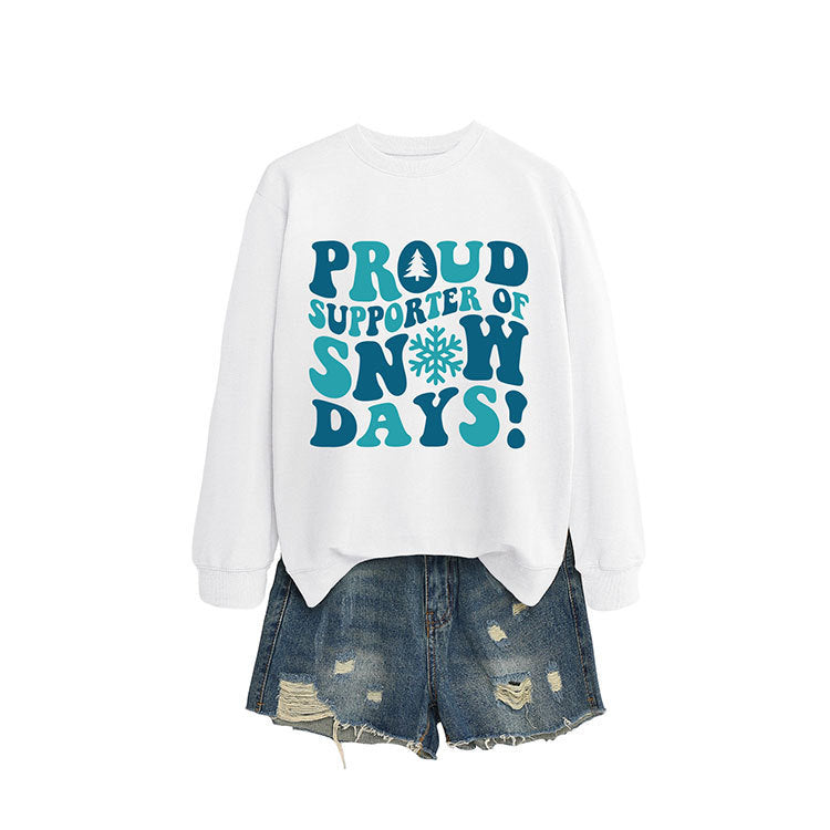 Damen Sweatshirt mit kreativem Aufdruck und lässigem Schnitt