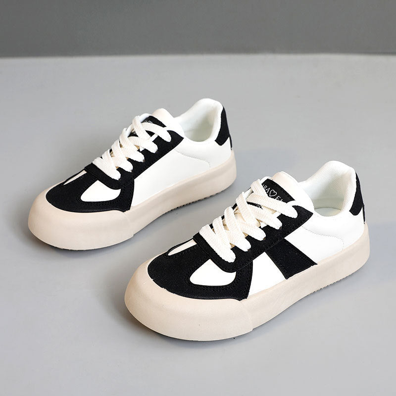 Damen modische Sneaker mit hochwertigem Wildleder und atmungsaktivem Mesh-Obermaterial