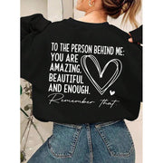 Damen Sweatshirt mit inspirierendem Motiv und lässiger Passform
