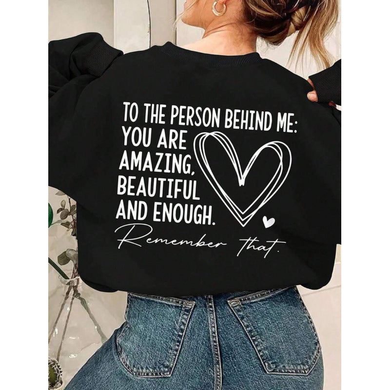 Damen Sweatshirt mit inspirierendem Motiv und lässiger Passform