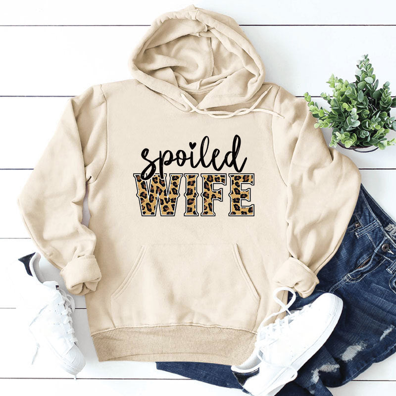 Damen Kapuzenpullover mit kreativem und elegantem Schriftzug
