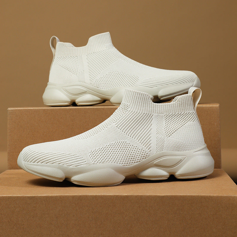 Damen Sportliche Strick-Sneaker mit funktionalem Sohlenprofil