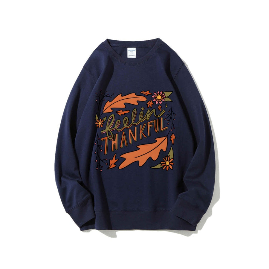 Damen Sweatshirt mit buntem Herbstmotiv und inspirierendem Schriftzug