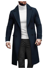 Herren eleganter Langmantel mit seitlichen Eingrifftaschen Aliams