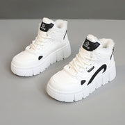 Damen High-Top Sneakers mit plüschiger Innenausstattung und rutschfester Sohle