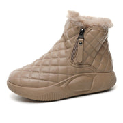 Damen Winterliche High-Top Stiefel mit Fleece-Futter und rutschfester Sohle