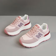 Damen Komfortable und modische Sneaker mit dicker Laufsohle