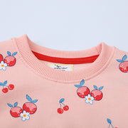 Mädchen Sweatshirt mit fröhlichem Kirsch-Design Drune