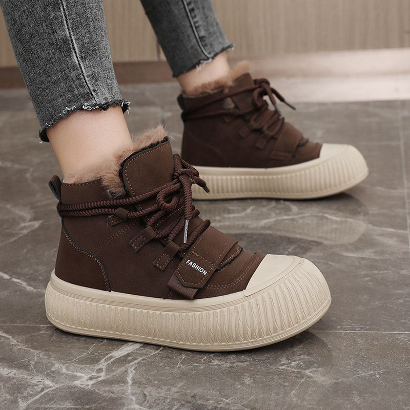 Damen Winter Sneakers mit kuscheligem Fleece-Futter und rutschfester Sohle