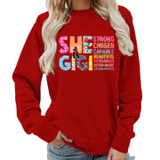 Damen Sweatshirt mit inspirierendem Text-Design