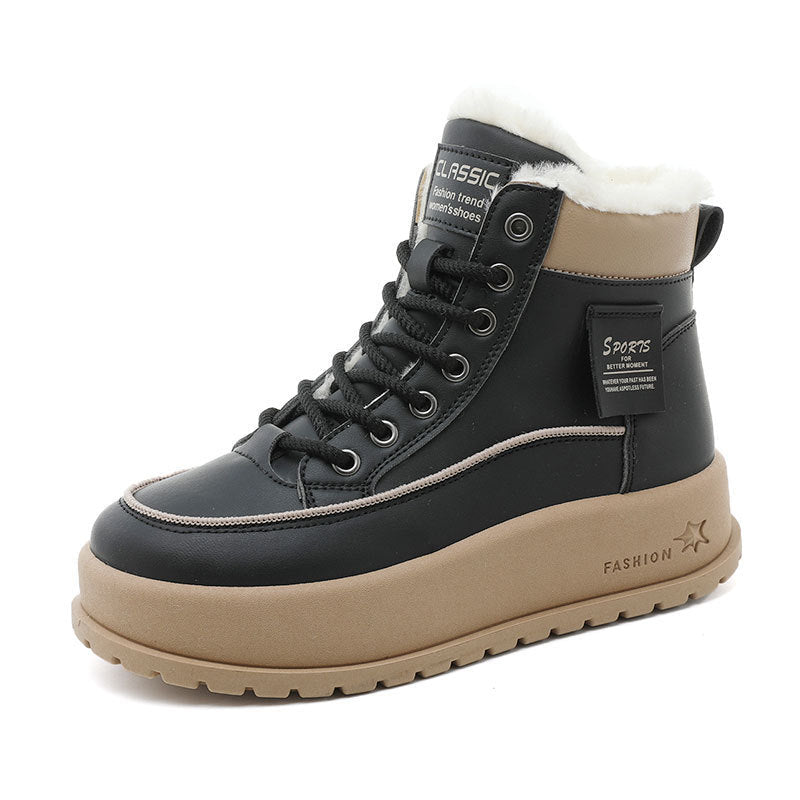 Damen Winter Boots mit dickem Fleece-Futter und rutschfester Sohle