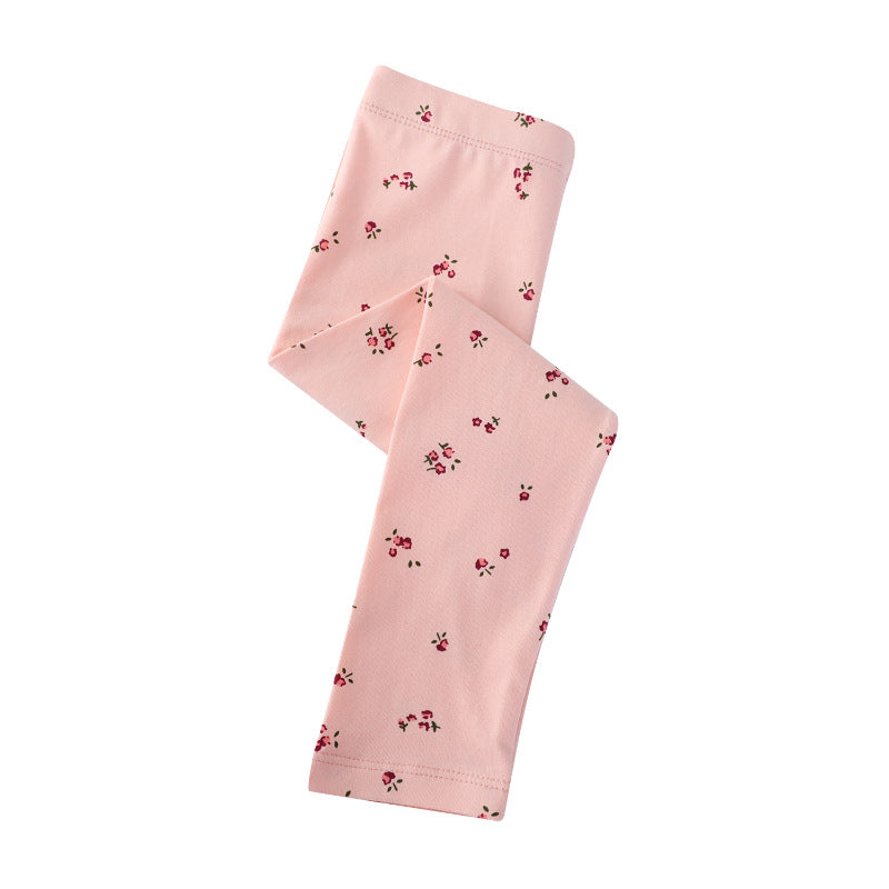 Mädchen Leggings mit zarten Blumenmustern Drune