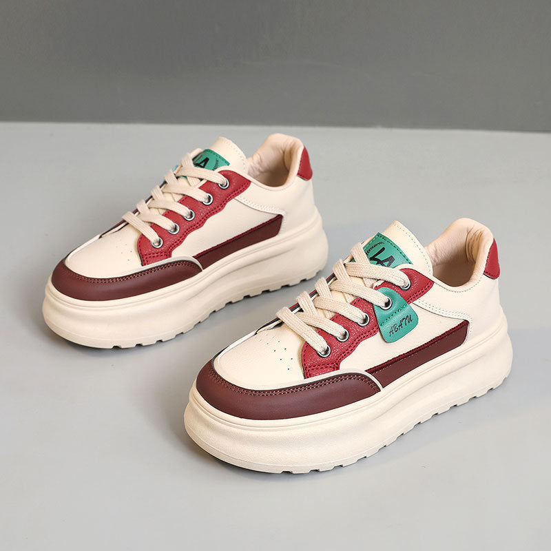 Damen Sportliche Plateau-Sneaker mit modischem Design und dämpfender Sohle