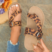 Damen Zehentrenner-Sandalen mit geflochtenen Riemen und rutschfester Sohle Heidi-Mode