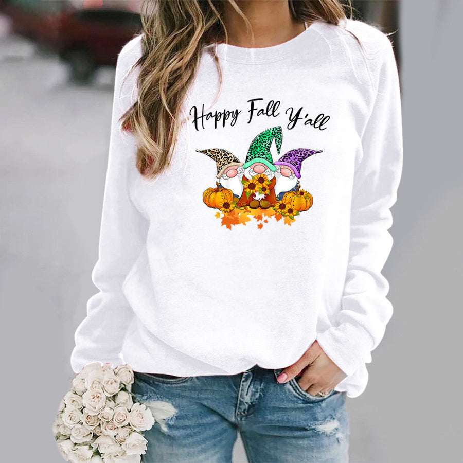 Damen Sweatshirt mit Herbstmotiv und gemütlichem Schnitt