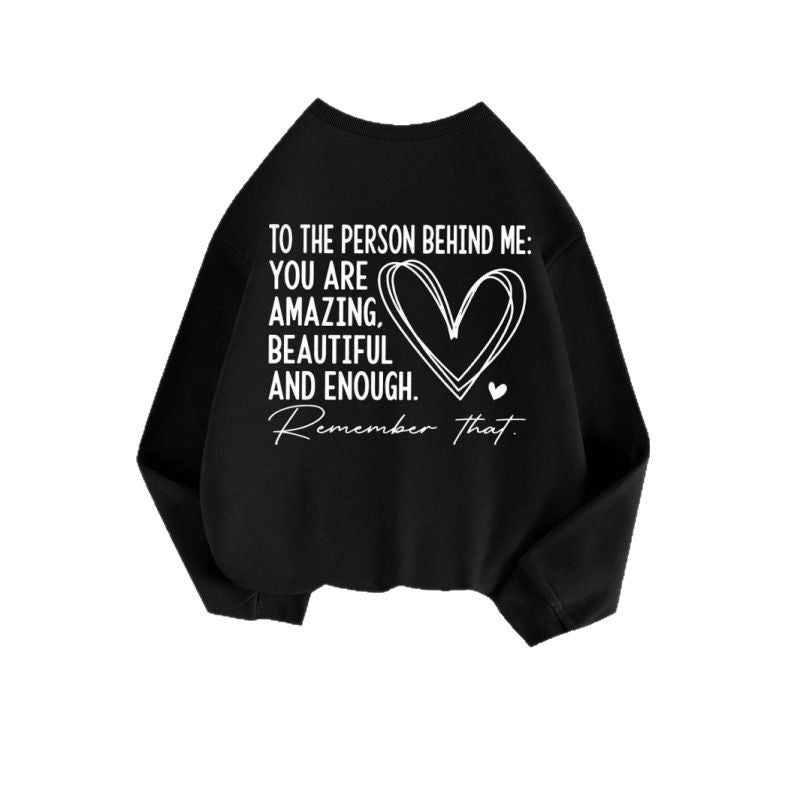 Damen Sweatshirt mit inspirierendem Motiv und lässiger Passform