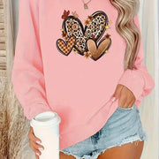 Damen Sweatshirt mit attraktiven Herzmotiven