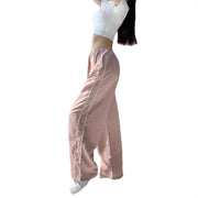 Damen Sportliche Hose mit weitem Schnitt und elastischem Bund Heidi-Mode