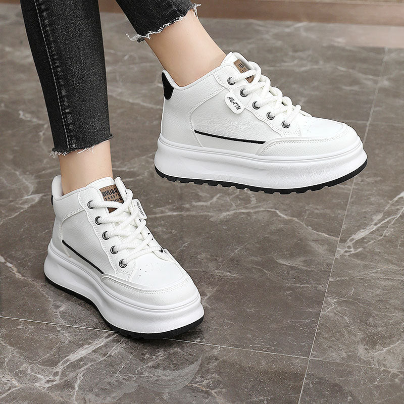 Damen Sportliche High-Top Sneakers mit gepolsterter Sohle und atmungsaktiver Struktur