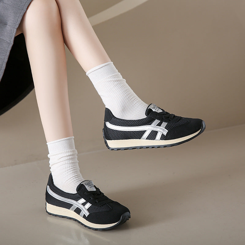 Damen Sportliche und atmungsaktive Sneakers mit elastischem Mesh-Obermaterial