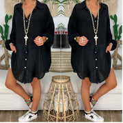 Damen nan leichte Leinen-Tunika mit Knotenfront und Lochspitzen-Shorts Drune