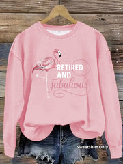 Damen Sweatshirt mit einzigartigem Flamingo-Motiv und inspirierendem Aufdruck