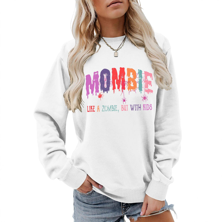 Damen Sweatshirt mit kreativem Zombie-Motiv
