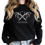 Damen Sweatshirt mit künstlerischem Grafikdesign und inspirierendem Schriftzug