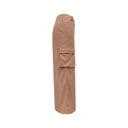 Damen Cargo-Midi-Rock mit seitlichen Taschen und elastischem Taillenzug