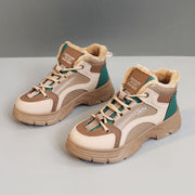 Damen warme High-Top Sneaker mit kuscheligem Innenfutter