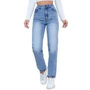 Damen High-Waist Jeans im modernen Straight-Leg Schnitt