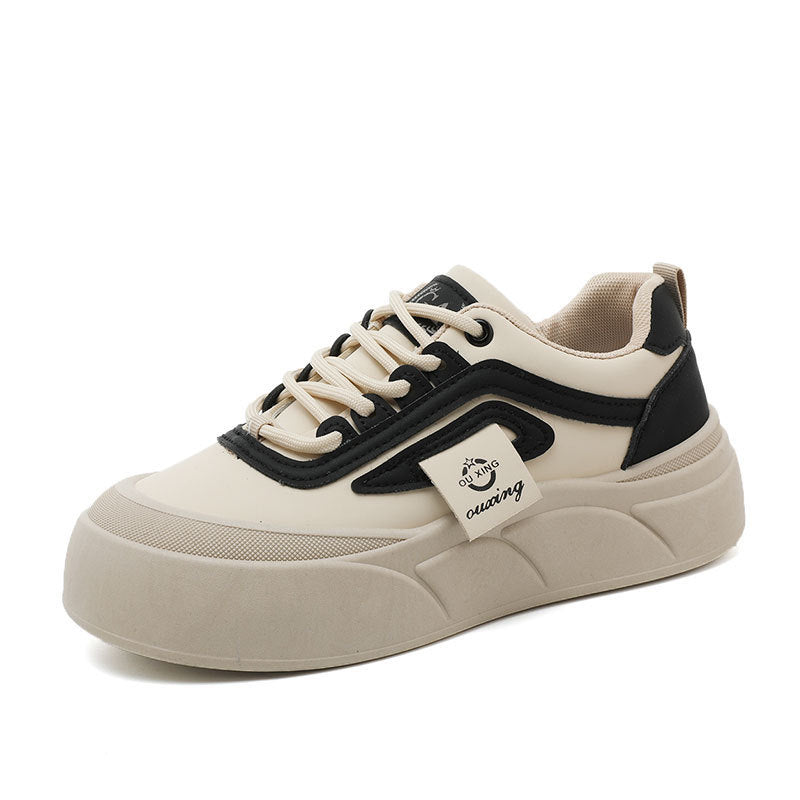 Damen modische Plateau Sneakers mit Sportprofil und atmungsaktivem Obermaterial