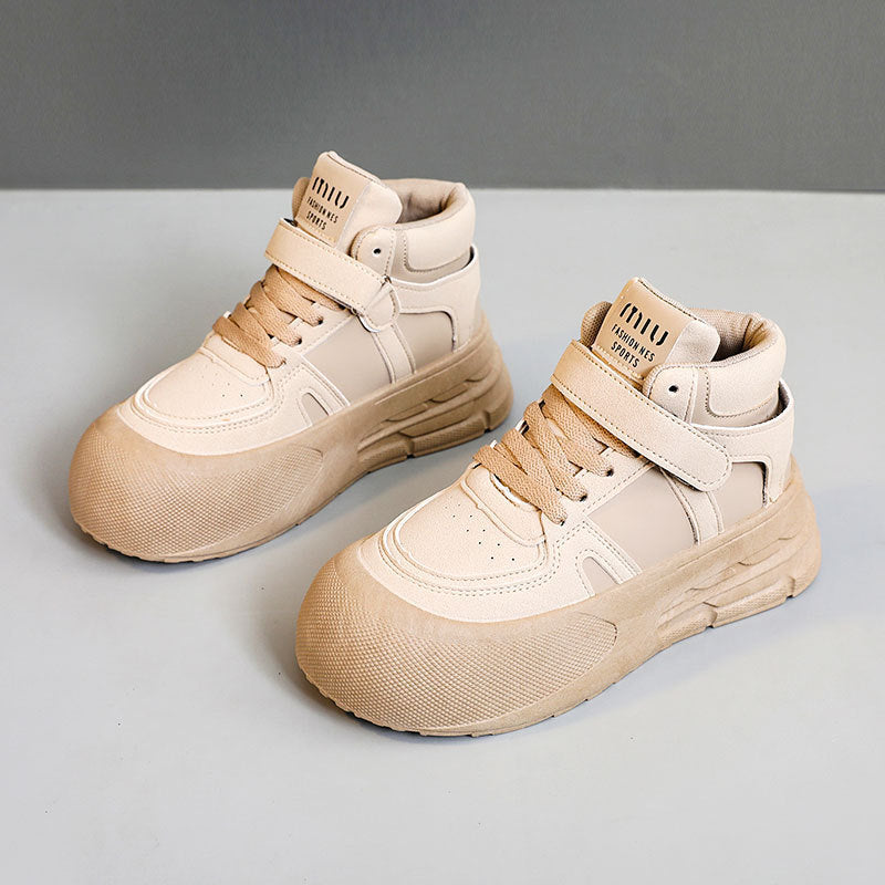 Damen Sportliche High-Top Sneakers mit praktischem Klettverschluss und strapazierfähigem Obermaterial