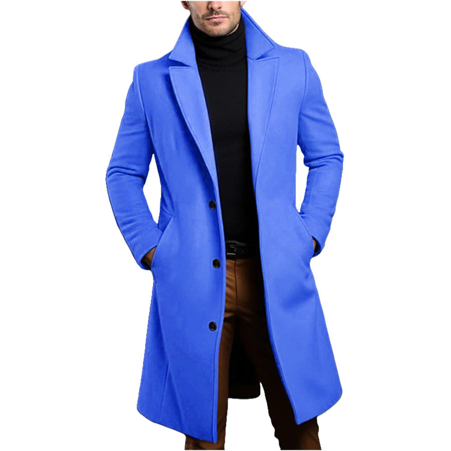 Herren eleganter lang geschnittener Mantel Aliams