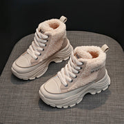 Damen Winterliche High-Top Sneaker mit kuscheligem Fleece-Futter und rutschfester Sohle