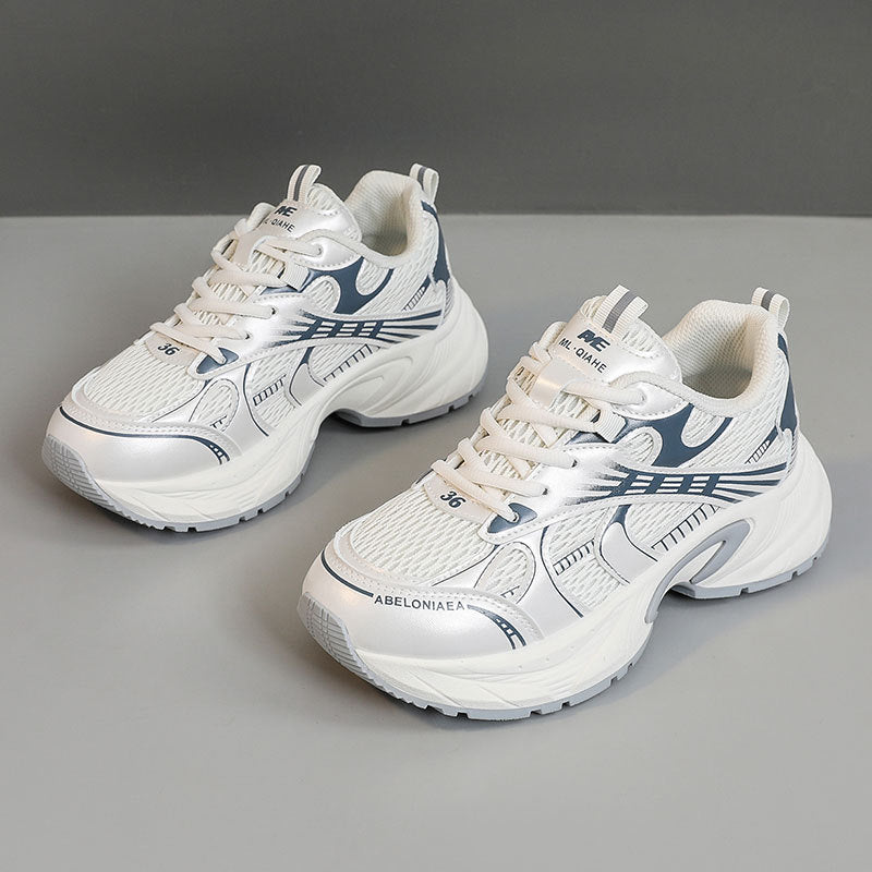 Damen Sportliche Sneaker mit atmungsaktivem Netz-Material und stoßdämpfender Sohle