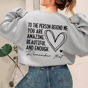 Damen Sweatshirt mit inspirierendem Motiv und lässiger Passform