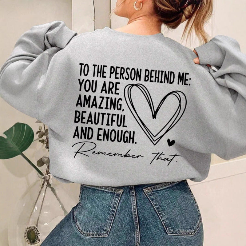 Damen Sweatshirt mit inspirierendem Motiv und lässiger Passform