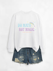 Damen lässiger Sweatshirt mit inspirierendem Mathematikmotiv