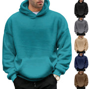 Unisex nan kuscheliger Teddy-Fleece Hoodie mit überlanger Passform und Kängurutasche Drune