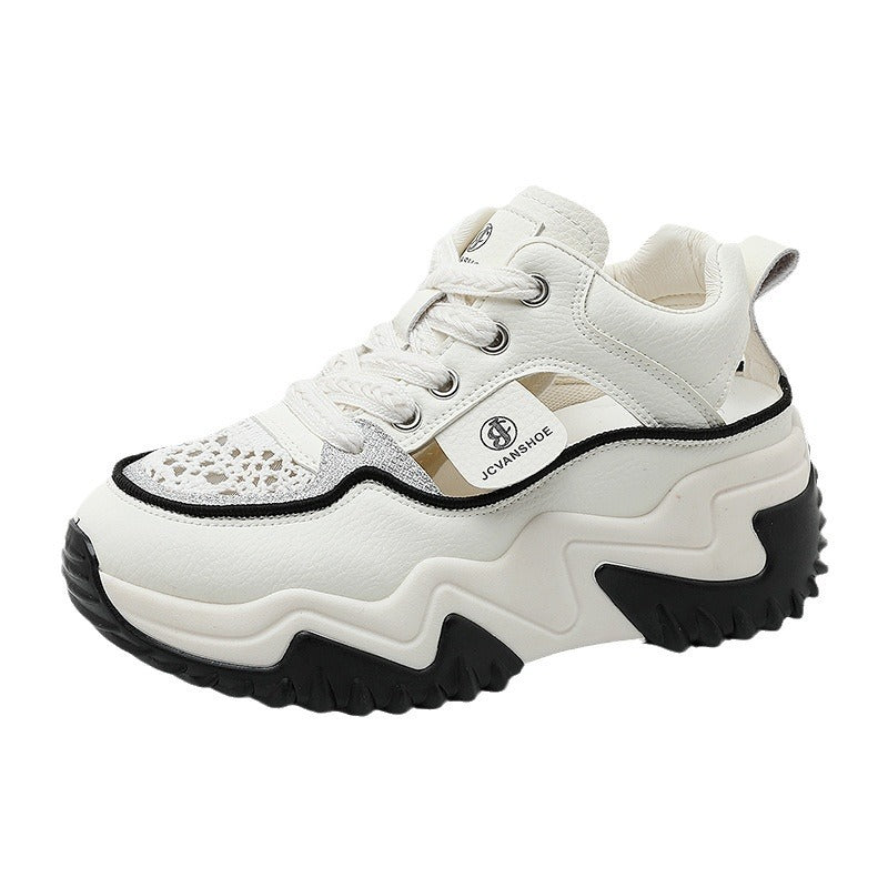 Damen Modische Chunky Sneakers mit luftdurchlässigem Obermaterial