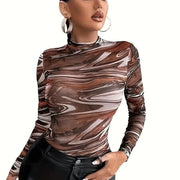 Damen Langarmshirt mit modernem abstraktem Design