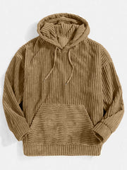 Damen gemütlicher Kapuzenpullover im modernen Rippdesign
