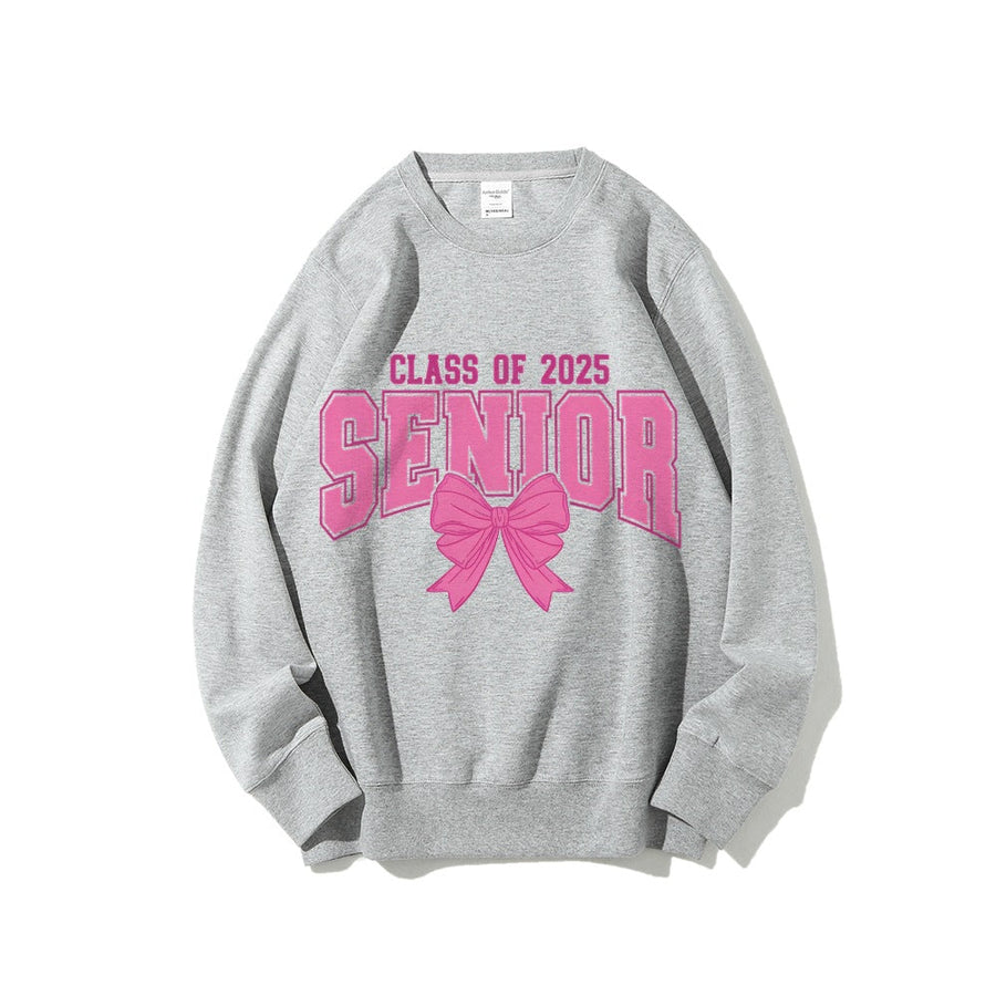 Damen Sweatshirt mit Abschlussjahr und dekorativem Schleifendesign